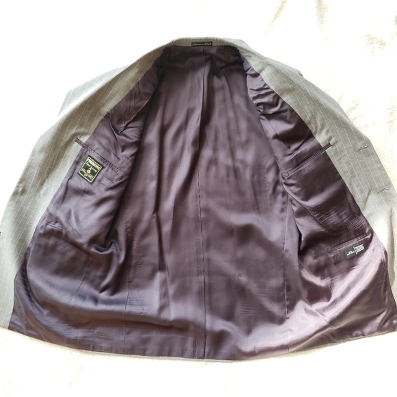 Gray Wool Pinstripe Summer Suit - Picture 2 of 11